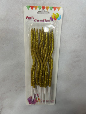 12pc Glitter Cake Candle