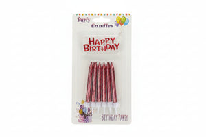 Twisted  Birthday Candles Red