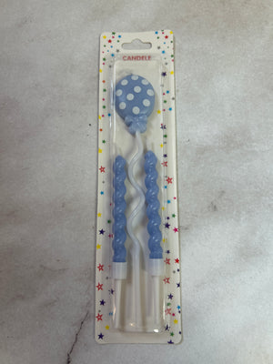 3pc Twisted Candle and  Balloon