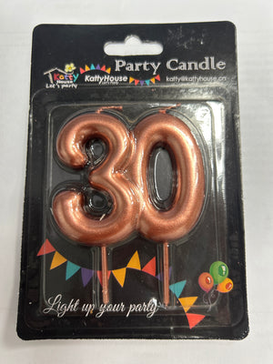 Number 30 Cake Candle