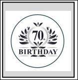 ST020 70th Cupcake Stamp