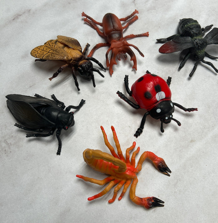 6pc Cake Topper Plastic Insects