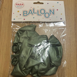 Party Balloon Olive Green 10pc