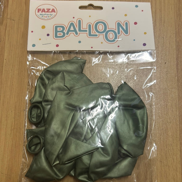 Party Balloon Olive Green 10pc