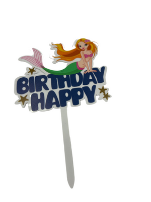 Nr414 Acrylic Cake Topper Mermaid