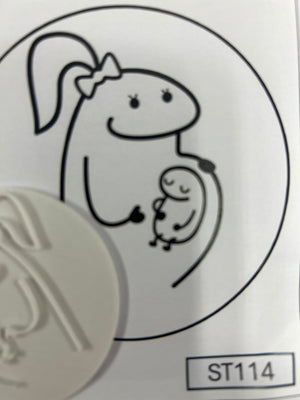 ST114 Cupcake Stamp Flork Pregnant