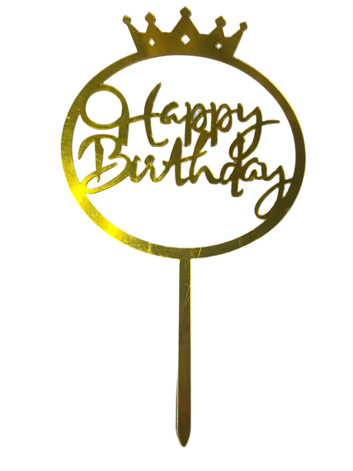 Nr439 Acrylic Cake Topper Birthday Crown
