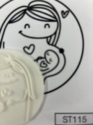 ST115 Cupcake Stamp Flork Pregnant