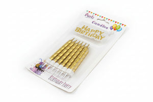 Twisted  Birthday Candles Gold
