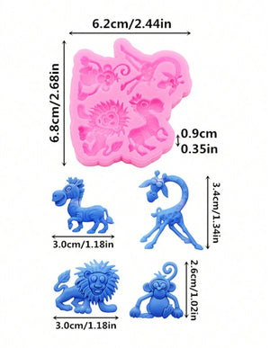 Silicone Mould Cartoon Wild Animal