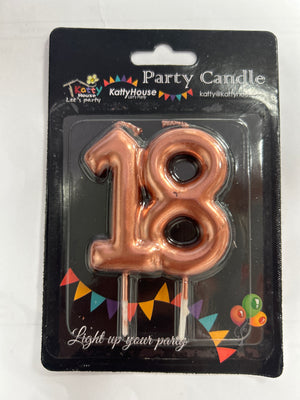 Number 18 Cake Candle