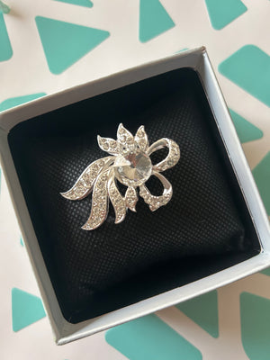 Diamante brooch cake decorating  silver