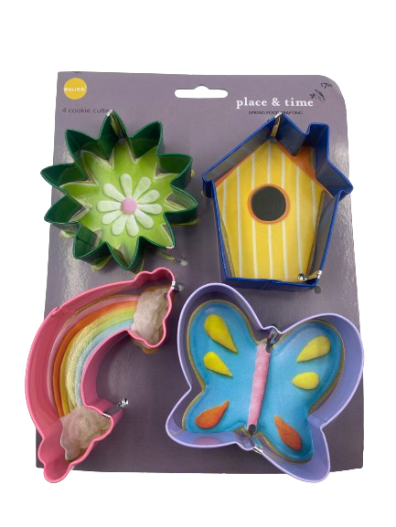 Metal Cookie Cutter House Rainbow Butterfly