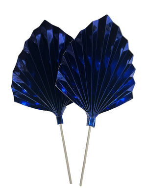 Royal Blue Paper Fan Cake Topper