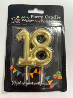 Number 18 Cake Candle