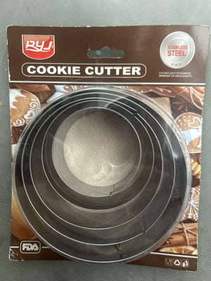 Metal cookie cutter, Round 3per set