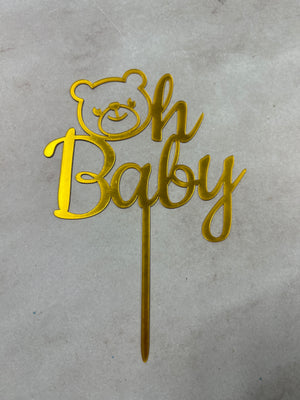 Nr177 Acrylic Cake Topper Oh Baby