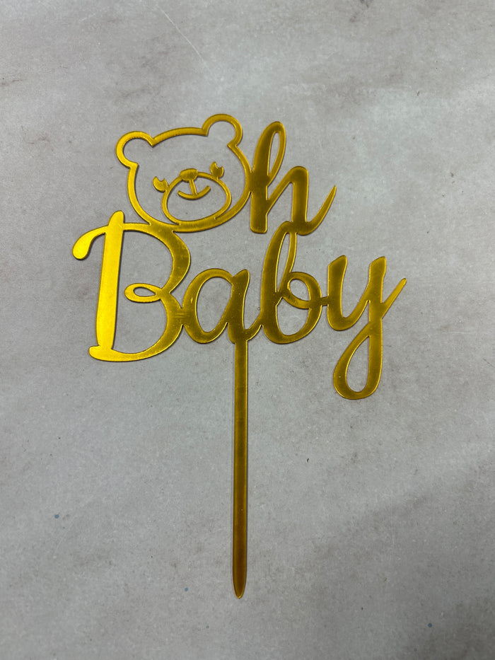 Nr177 Acrylic Cake Topper Oh Baby