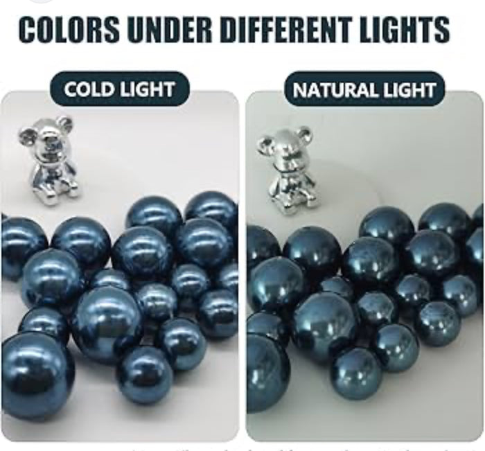 20pc Faux Balls Pearl Dark Grey