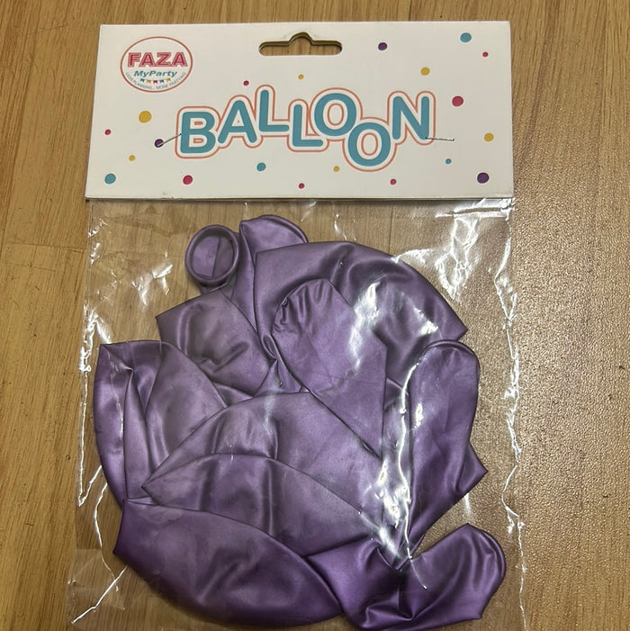 Party Balloon Metalic Purple 10pc