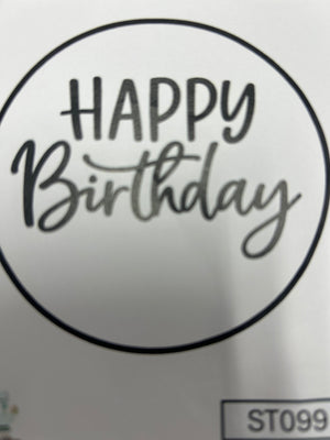 ST099 Cupcake Stamp Happy Birthday