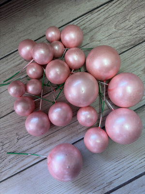 Pink Faux Balls Pearl 20pc