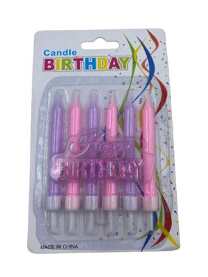 Happy Birthday Candles Pink