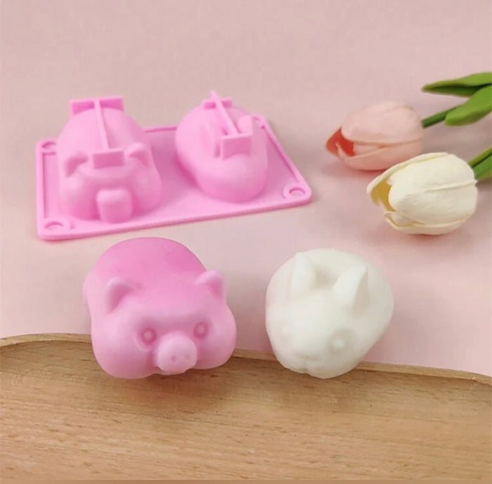 Silicone Mould Bunny Pig