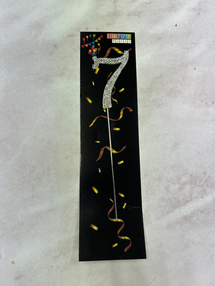 Nr7 Diamante Cake Topper Number