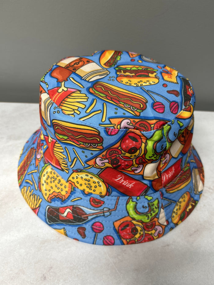 Unisex fun bucket hamburger and chips