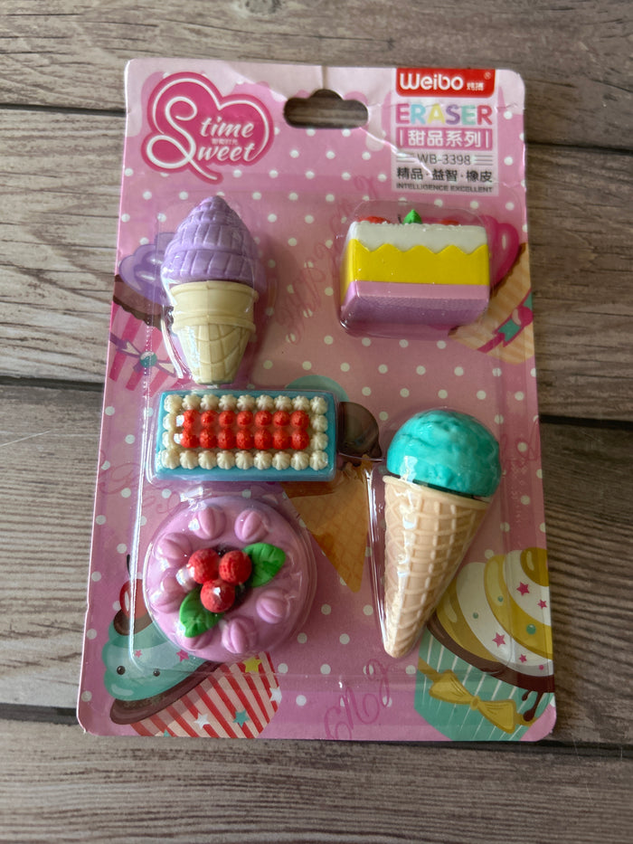 Erasers Set Ice Cream