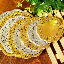 Paper Doilies 140mm Gold