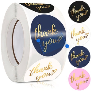 500pc Thank You Sticker Roll