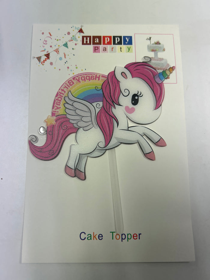 Nr151 Acrylic Cake Topper Unicorn