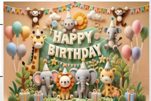Wild Animal Jungle Cloth Party Backdrop 70x100cm