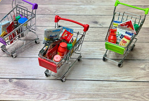 Mini shopping trolley 11x12cm Light Pink