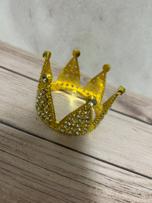 Diamante Tiara Perfect For Cake Topper Gold