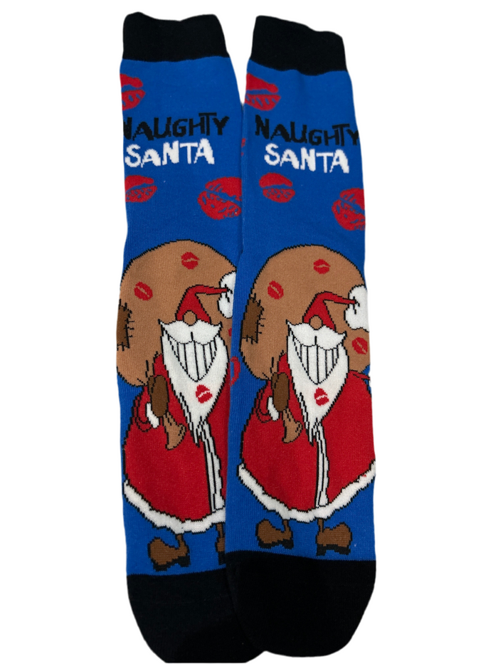 Socks Christmas Naugty Santa