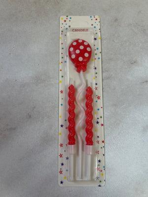 3pc Twisted Candle and  Balloon