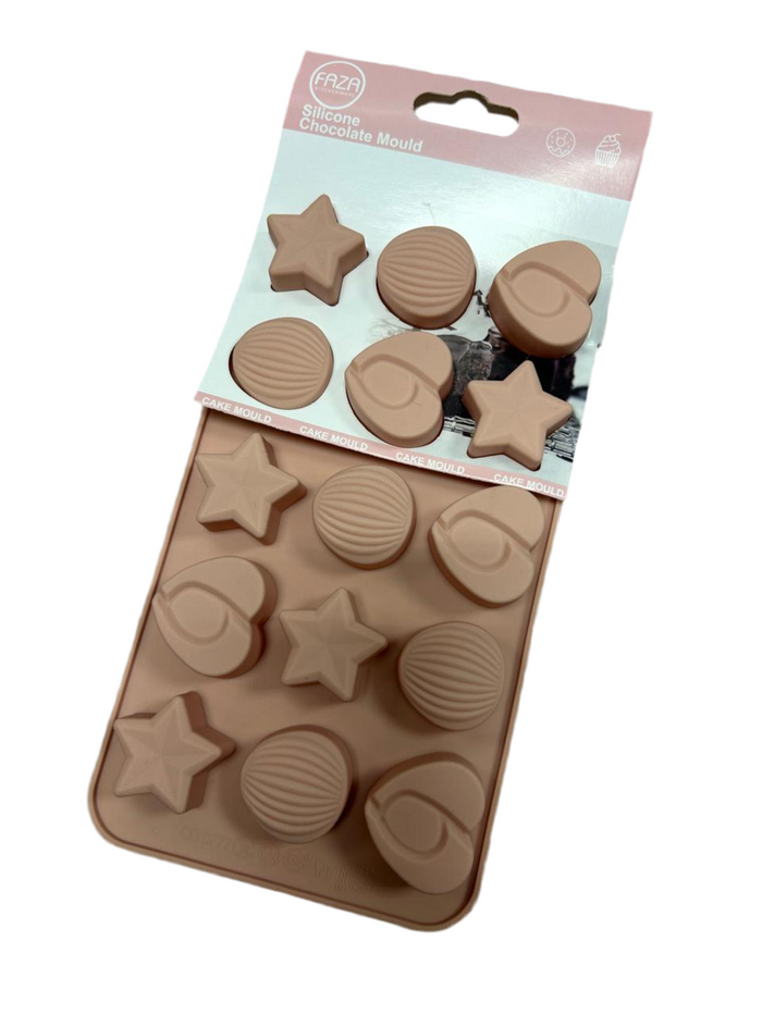 Nr1 Silicone Mould Chocolate Heart Shell Star