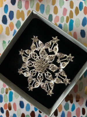 Diamante brooch cake decorating