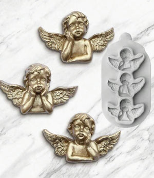 Silicone Mould Three Angels Cherub