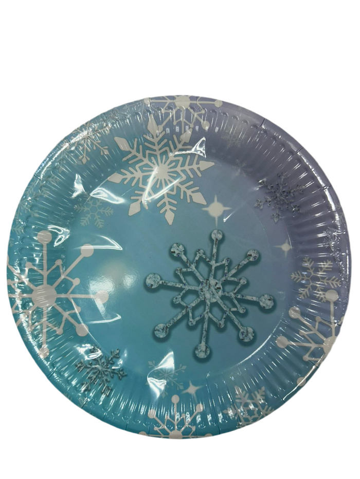 Snowflake Paper Plates Small 18cm