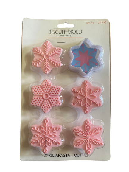 CK-130 Snowflake Plastic Cookie Cutters