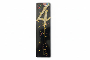Nr4 Diamante Cake Topper Number Gold