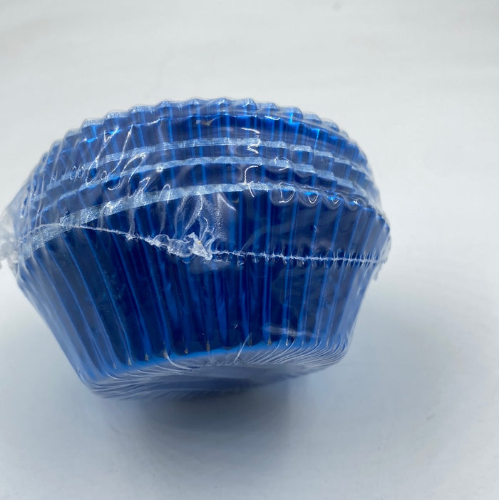 Blue Metalic Cupcake Wrapper 100pc