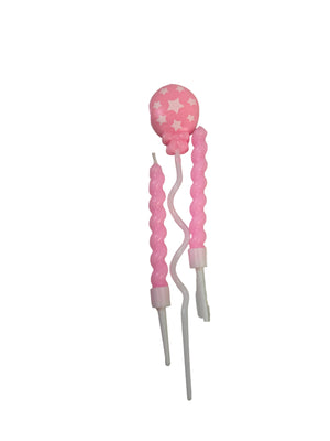 3pc Twisted Candle and  Balloon