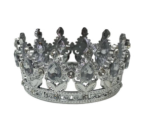 Diamante Tiara Cake Topper Silver
