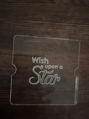 Pre loved impression tile 8x8cm wish upon a star