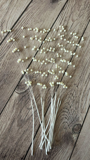10pc Cream Mini Faux Ball Beads